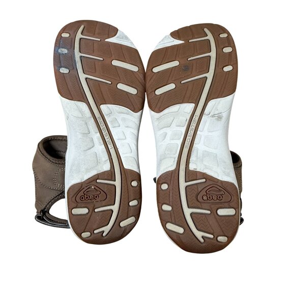 Abeo Goleta II Brown Leather Strap Sandals Adjustable Ankle & Toe Straps Size 10 - Picture 6 of 9